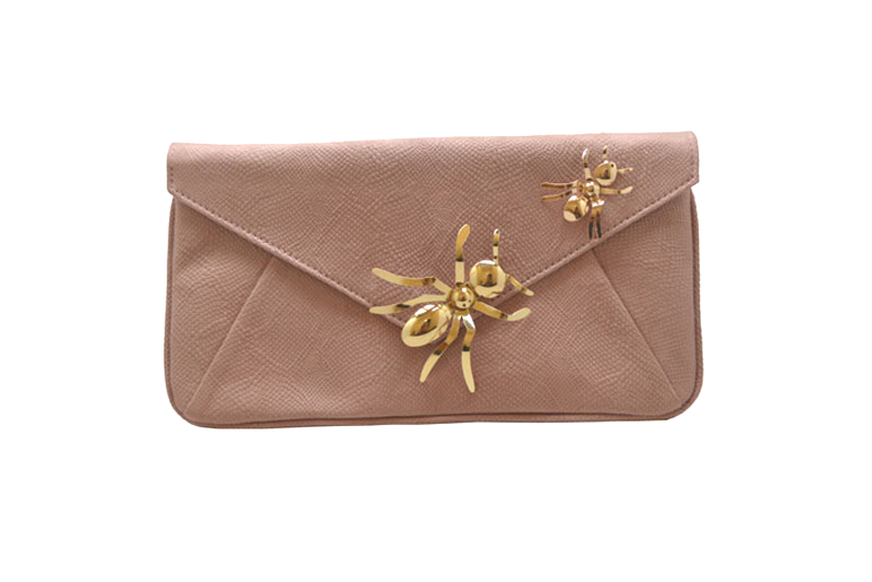 Rosewood Clutch with Metallic Ants