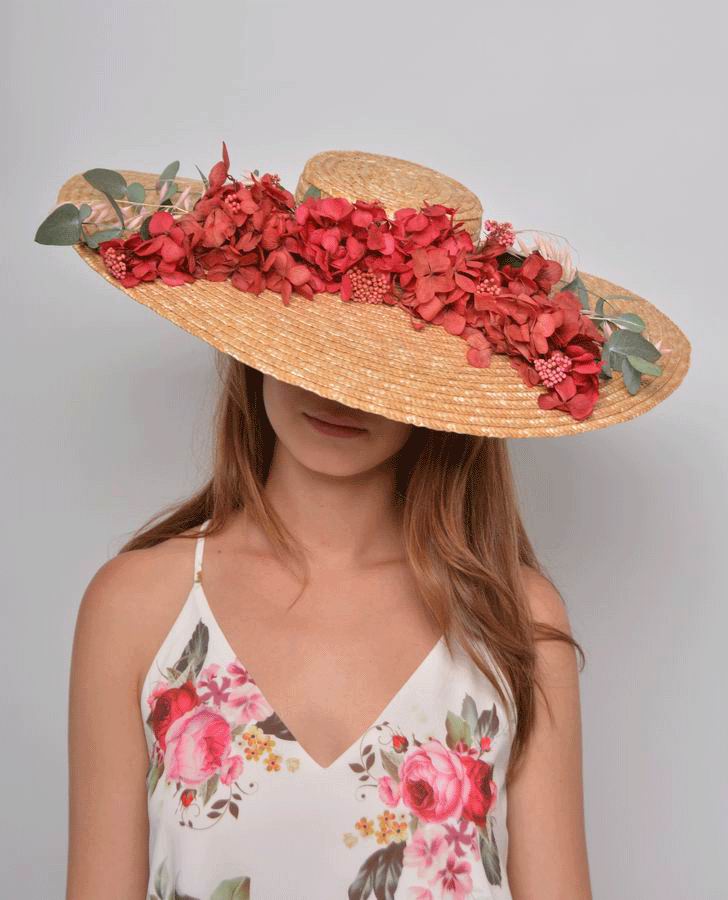 Wedding braided straw hat