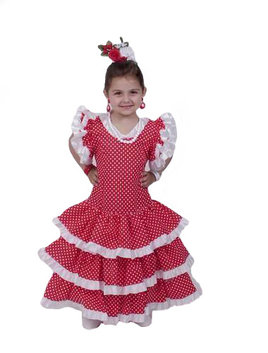Robe flamenco pour fillette  modèle: Eco feston