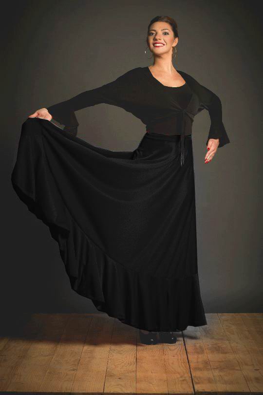 Falda para baile flamenco de iniciación para adultos Rociana. Davedans
