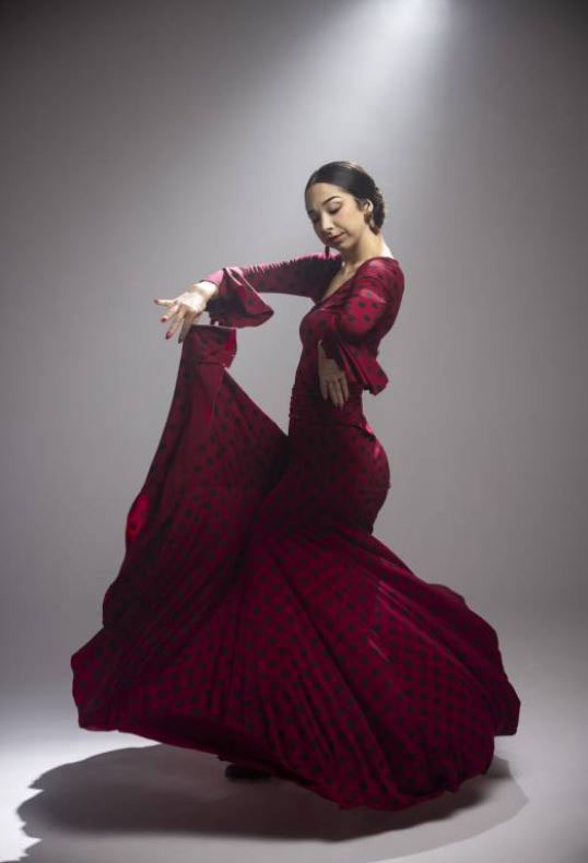 Falda para Baile Flamenco Cala Con Fajin ET 435. Davedans