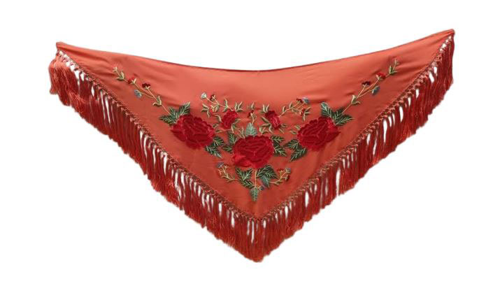 Hand Embroidered Small Shawl for Flamenco Costumes