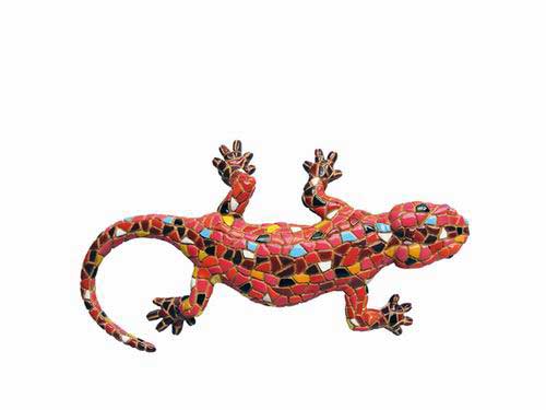 Red Salamander. Gaudi style. 15 cm