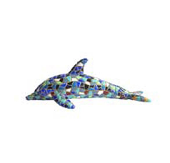 Figura de Delfin en Mosaico de Barcino. 15cm