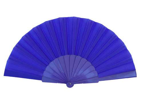 Plain fabric fan with plastic ribs