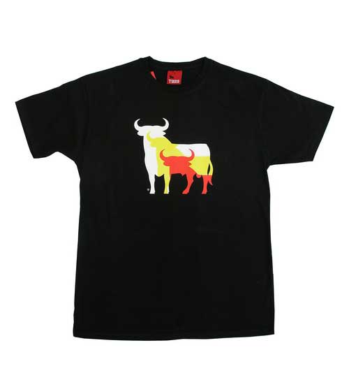Camiseta 3 Toros Osborne Negra