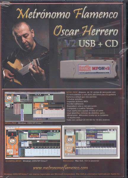 Metrónomo Flamenco: Llave USB + CD. Oscar Herrero