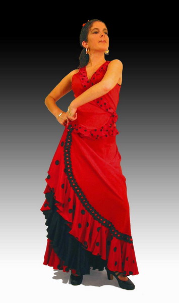 Jupe pour la danse flamenco pour répétitions. Modèle Fandango