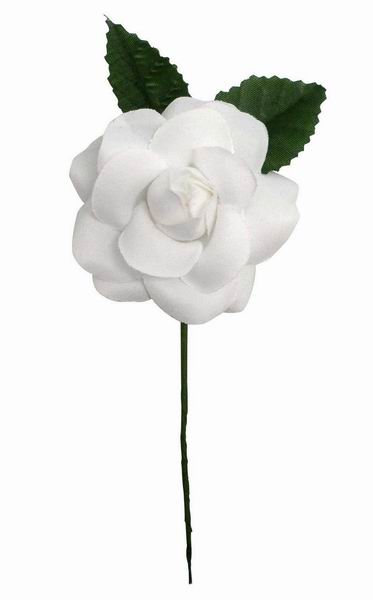 Fleur de flamenco blanche pour fillette. 7cm