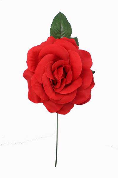 Big Red Rose Made of Fabric. 15cm