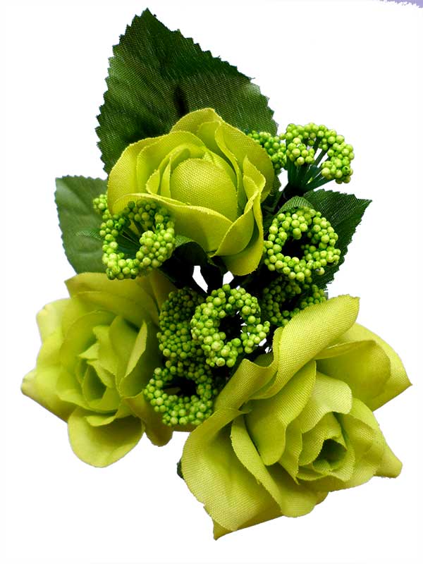 Bouquets de Fleurs de Flamenca pour Fillettes. Caracola Vert Pistache