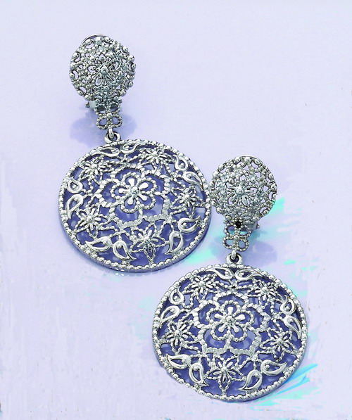 Flamenco earrings in high imitation jewellery. Ref. 40074