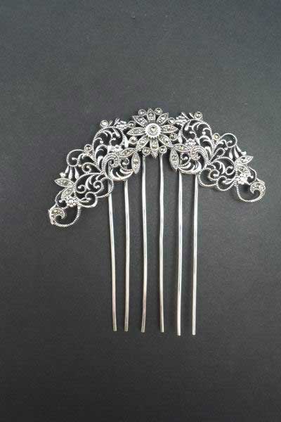 Silver comb with 