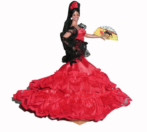 Muñeca Flamenca Fandango Roja - 21cm