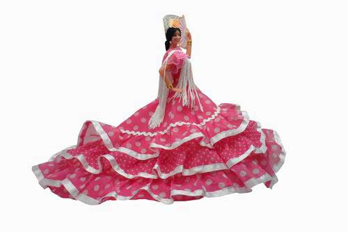 Muñeca Bailaora flamenca mod. Salome Rosa - 34cm