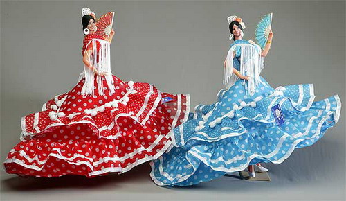 Muñeca Bailaora flamenca mod. María de la O. Roja. 42cm