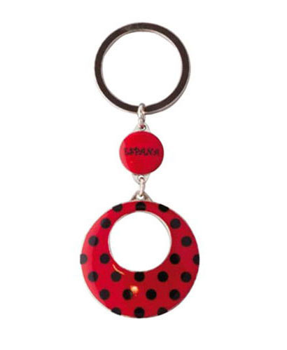 Key rings red earrings