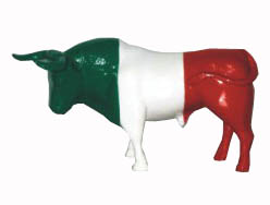 Bull with Italian Flag