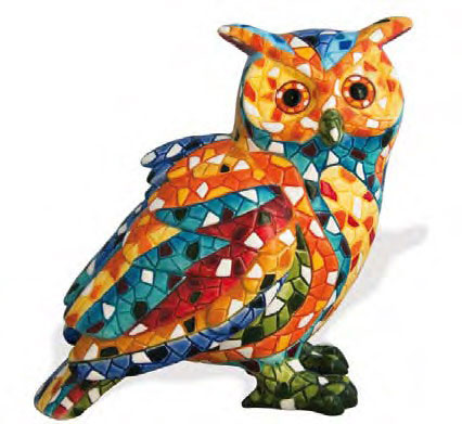Owl Gaudi Style. 14cm