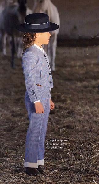 Blue Pinstripe JP Campero Suit for Kids