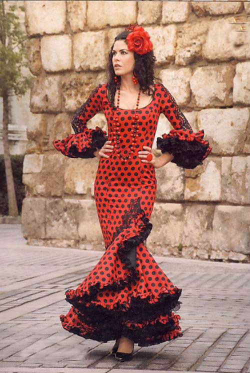Robe flamenco pour dames. express. Julieta Rouge