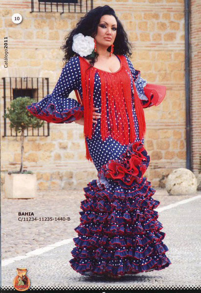 Robes flamenco pour dames. Bahia Azul.