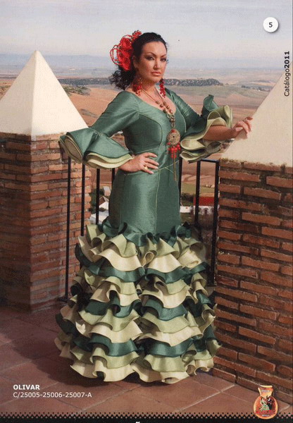 Robes flamenco pour dames. Olivar