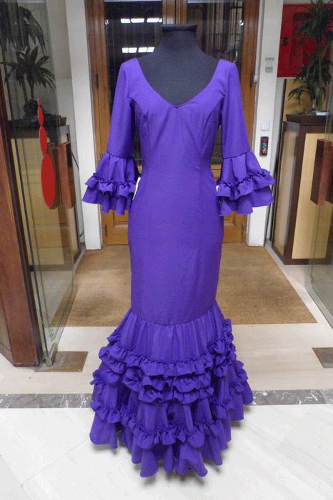 Outlet. Robe de Flamenca Amapola Morado T.40