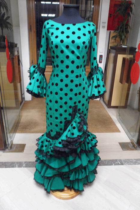 Outlet. Flamenca Dress Gitana Verde T.42