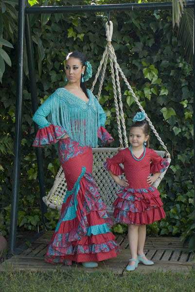 Gypsy costumes for mothers and daugthers. Mod. Orquidea (Girl)