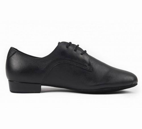 Ballroom Dance and Latin Dance Shoes for Men in Black Leather. Adagio