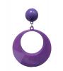 Plastic Flamenco Earring. Giant hoop. Purple