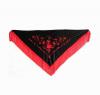 Black Red Embroidered Triangular Shawl. 160cm X 70cm