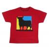 T-shirt Taureau Osborne Carré rouge. Enfant