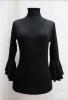Economical Long-Sleeved Black Leotard with Ruffle for Adults