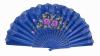 Hand painted fan with blue lace. ref. 150AZOSCENCJ