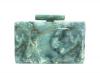 Water Green Marble Clutch
