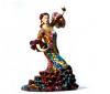Carnival Bailaora Playing the Castanets with a Multicolor Flamenco Outfit. 28cm