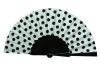 Polka Dots Fan With White Background and Black Polka Dots
