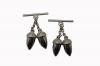 Pair of Silver Acorn Charms for Campero Trousers (Caireles). 2 Units