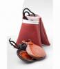 Professional Red and White Grained Wooden Castanets With V-Shaped Ears By Castañuelas del Sur