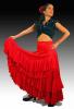 Faldas de ensayo para bailar flamenco. Modelo Bambera