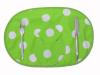 Individual Tablecloth - Pistachio with Polka Dots