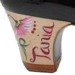 Ejemplo nombre pintado en tacón