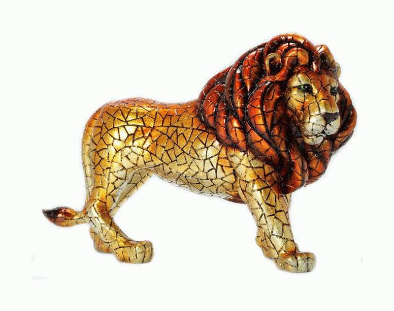 Golden Mosaic Lion. Barcino Carnival Collection. 72cm