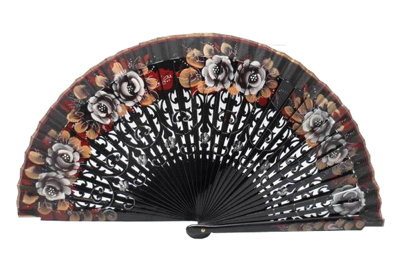 Wooden Fans Hand Painted by both sides. Ref. 4427