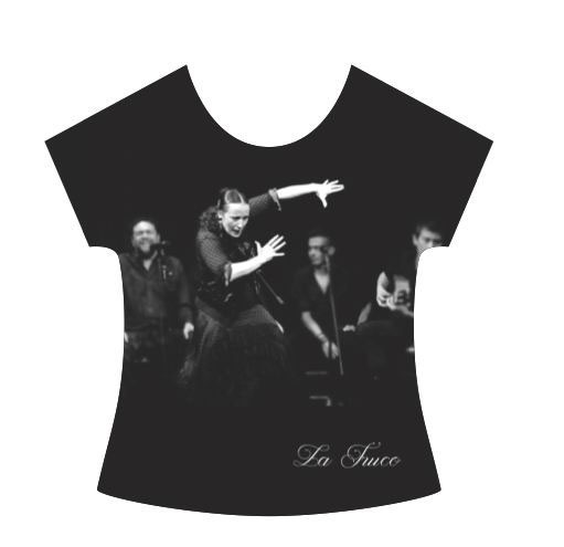 T-shirt Danceuse de Flamenco La Truco. Robe Noire