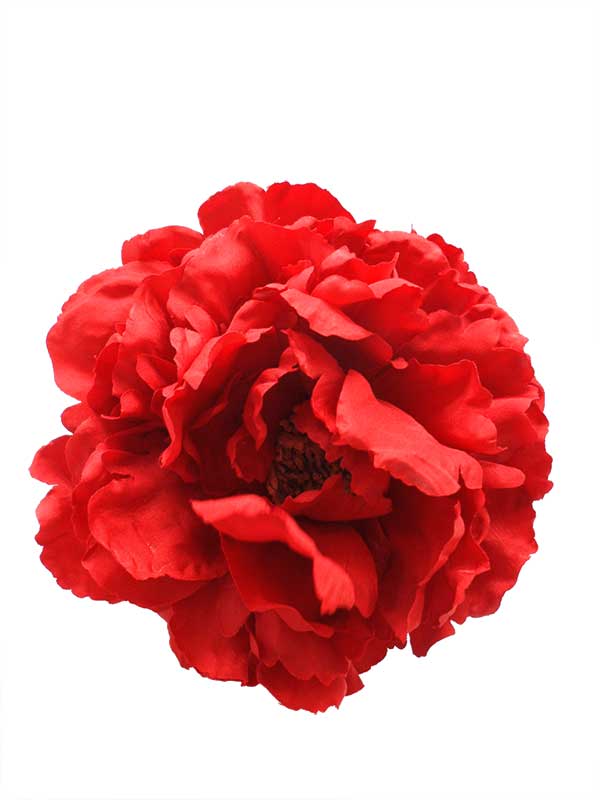 Flores de Flamenca Peonia Roja. 16cm