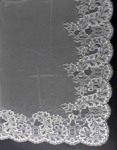 Ivory White Wedding Veil Spanish Mantilla Measurement 270 X 210 cm