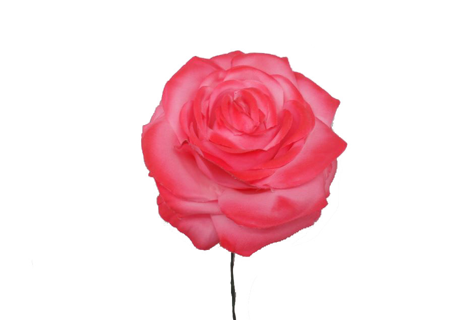 Rose de taille moyenne en tissu fuchsia. Modèle Oporto. 11 cm